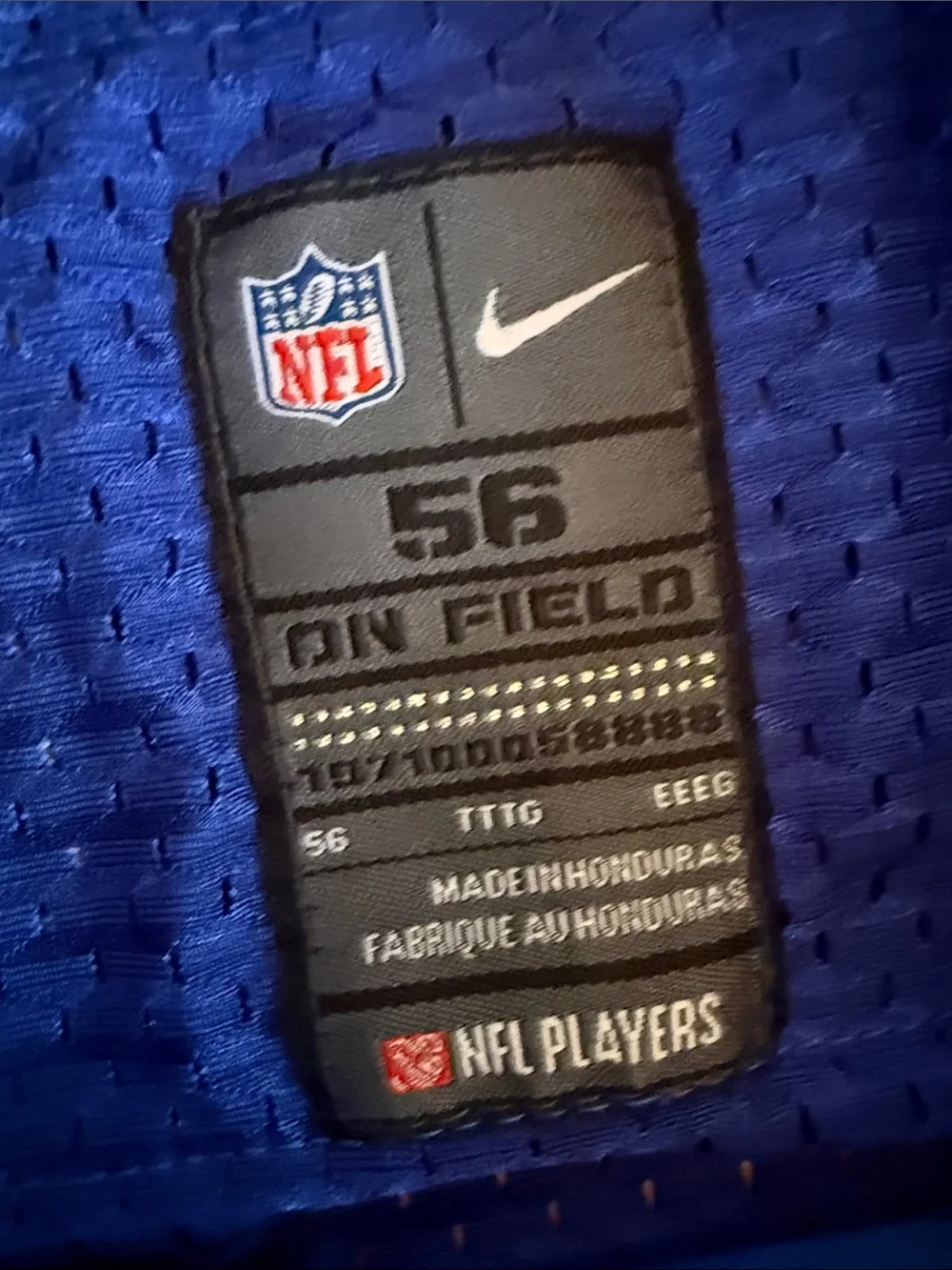 Nike‎ Blue New York Giants #56 Taylor Football Jersey Size TTTG 3XL